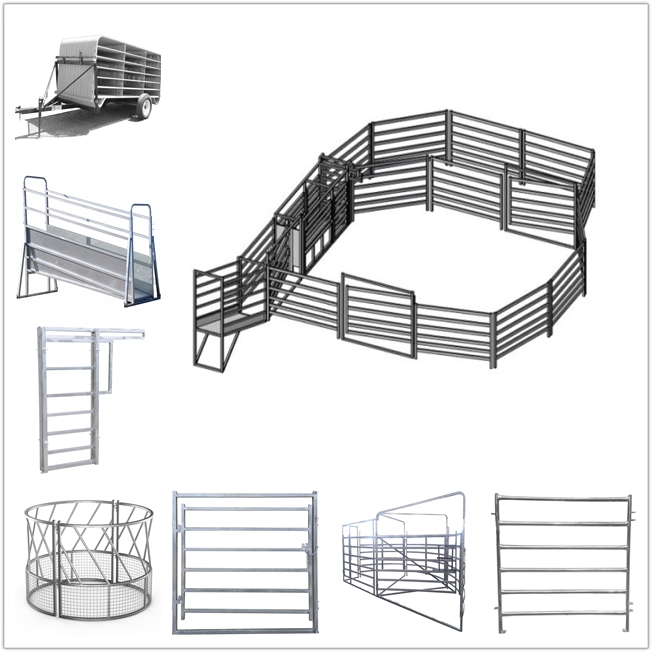 Fram Stockyard Portable Stock Panels , Welded Steel Heavy Duty Cattle