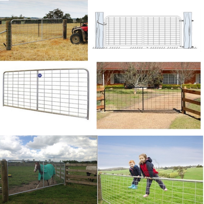 Rural Heavy Duty Livestock Gates Galvanised Finish L 2.165m X H 1.85m
