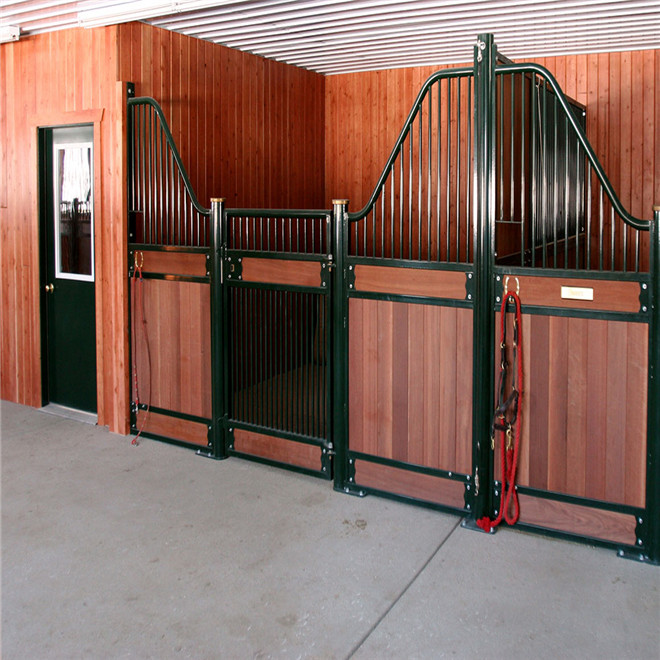 Powder Coating Finish Horse Stall Fronts Metal Horse Stall Gates High