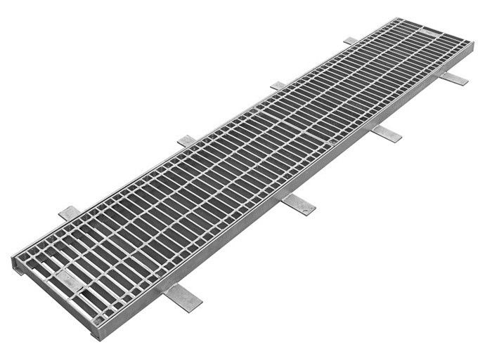 Outdoor Metal Trench Drain Grates , Corrosion Resistant HDG Steel Grating