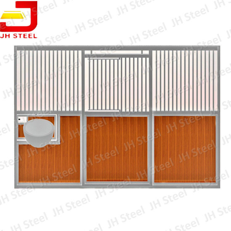 Hot Dip Galvanized European Horse Stalls , Portable Horse Box Stalls