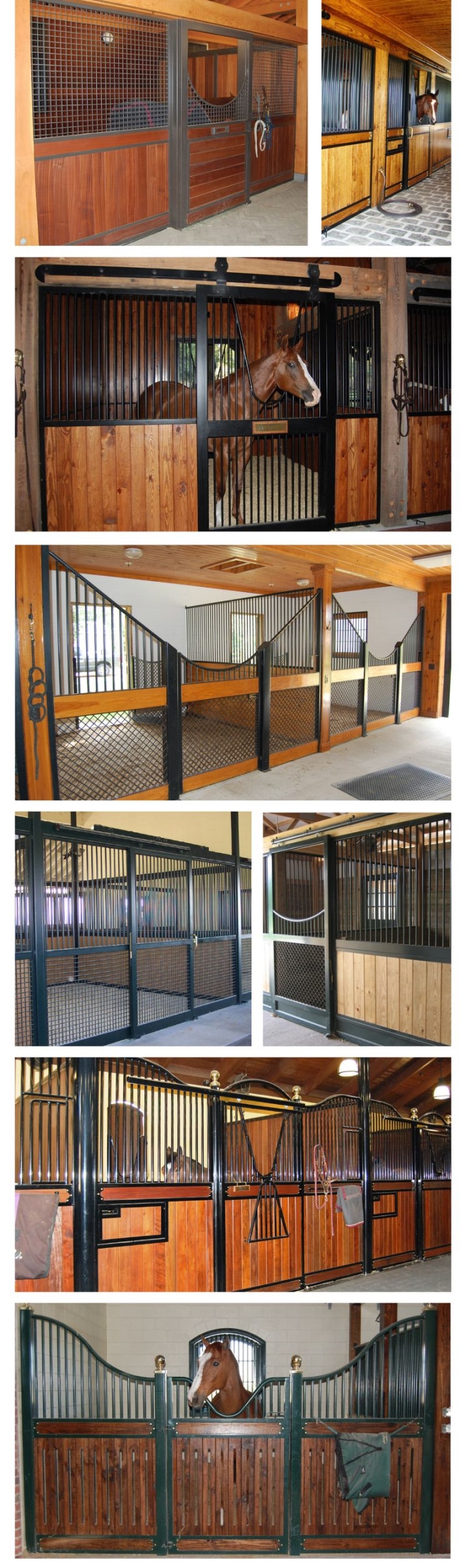 Indoor Prefabricated Portable Horse Stall Kits , Steel Pipe European