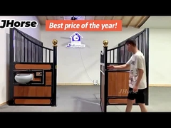 OEM Carbonized Bamboo Black Powder Coated Mobile Horse Stables Stall Barn Door