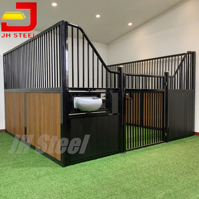 Design 3.6x2.2m European Style Horse Stalls Bamboo Full Stable With Swivel Feeder