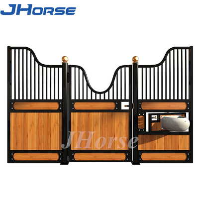 3.5*2.2m Permanent Metal Steel Frame Bamboo Board Horse Stable Box Horse Stall Fronts