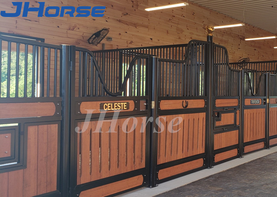 Pre Built Modern European Horse Stalls Bamboo Infill Optional