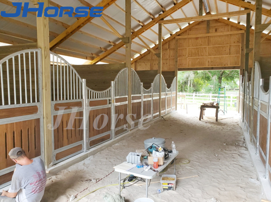 Luxurious Hot Dip Galvanized Horse stall Horse Stable Box With Swing or Sliding Door