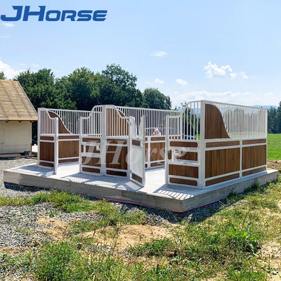 High Strength Steel Tube Frame prefab metal horse stables With Roof long lasting
