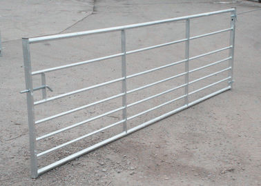 Livestock Steel Farm Gates Padlockable Sliding Latch Adjustable Hinge