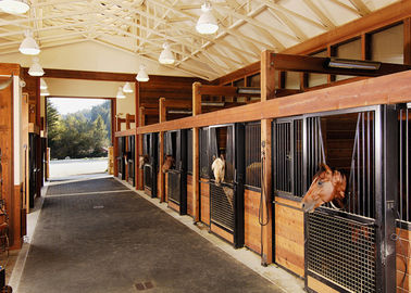 Customize Horse Stall Panels Bamboo Infill Strong Metal Steel Frame