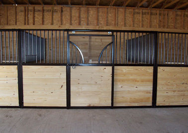 Classic Bamboo Infill Horse Stall Panels 50 * 50mm Steel Frame Tube
