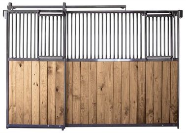 Indoor Prefabricated Portable Horse Stall Kits , Steel Pipe European Stall Fronts