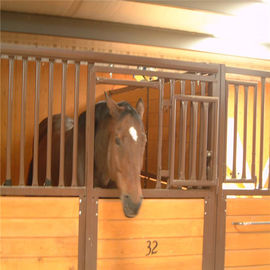 Bamboo Board Metal Horse Fence Stable Panel With Durable Sliding Door