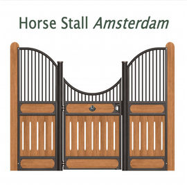 Modular Galvanized Horse Stall Fronts Panels with sliding door