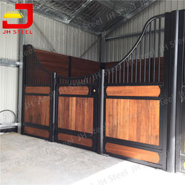 Horse Stable stall Panel in Hot Dipped Galvanised with black wood