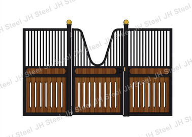 Black Style European Horse Stalls Fronts Panel Steel Pipe Material