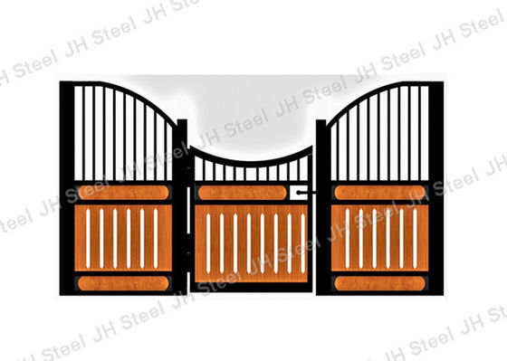 Powder Coated Frame Steel Latch Door Horse Stall Fronts