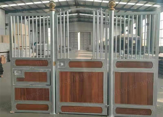 Galvanized Silver Steel Metal Frame Horse Stall Front Heavy Duty