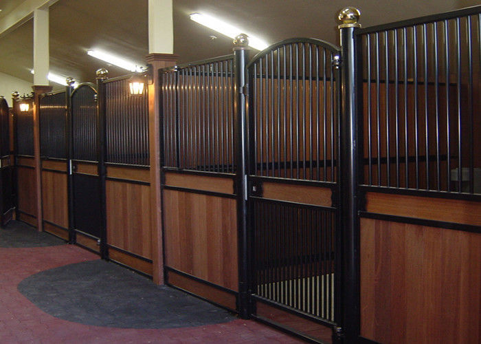 V Front Movable Horse Stalls , Horse Stall Front Kits With Full Grill