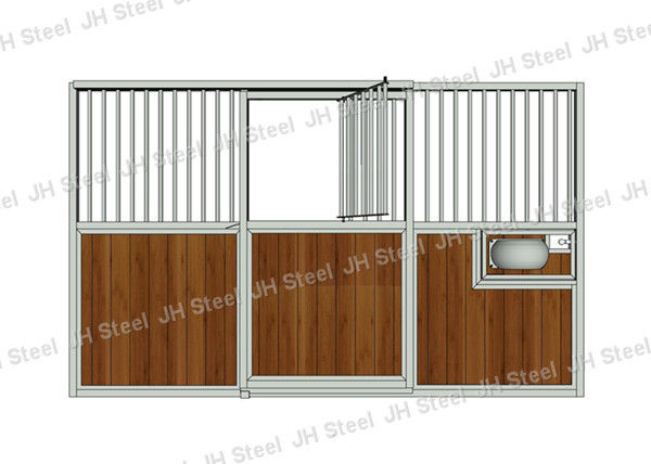 Hot Dip Galvanized Horse Stall Panels With Sliding Door And Feeder Door