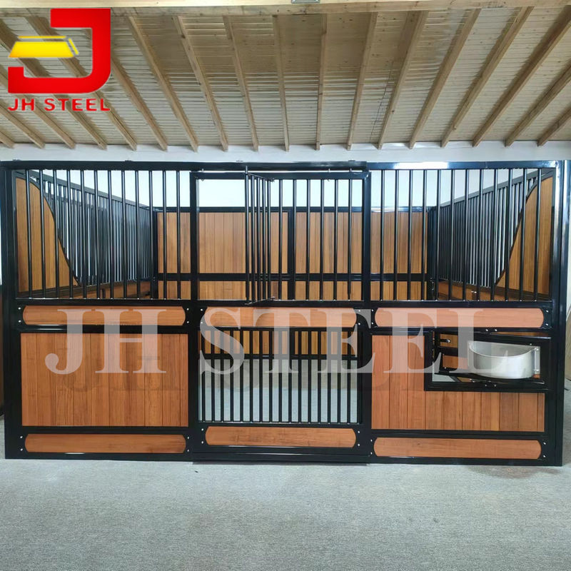 4m Length European Horse Stalls Enduring Sliding Door Galvanized Stainless