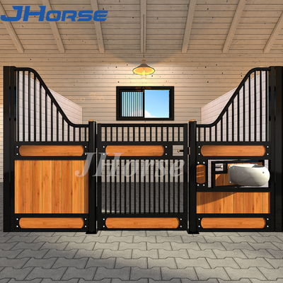 Exterior Q235 Steel Frame Horse Stall Fronts 10ft 12ft 14ft