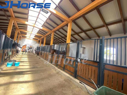 Swing Hinged Door Metal Horse Stable Panels 3.6m Free Design