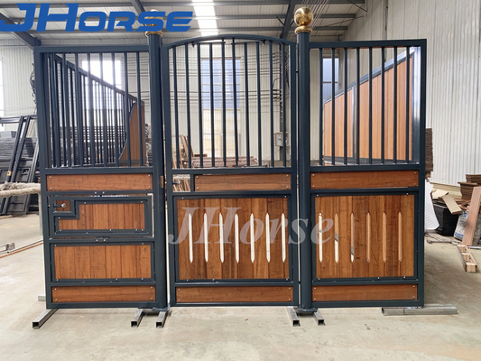 Powder Coating Black Steel Horse Stables Box Customized Made