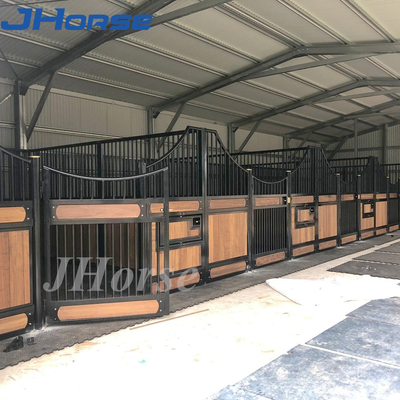 Hot Dip Galvanized Horse Box Stalls Fronts 2200mm Height With Board Door