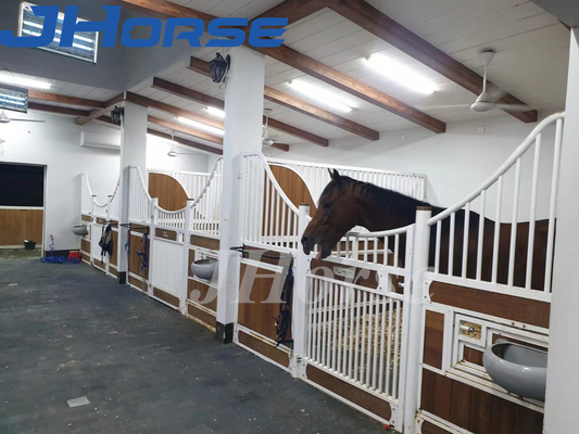 High Resistant Q195 Horse Stable Fronts European Horse Stall With Steel Tubes