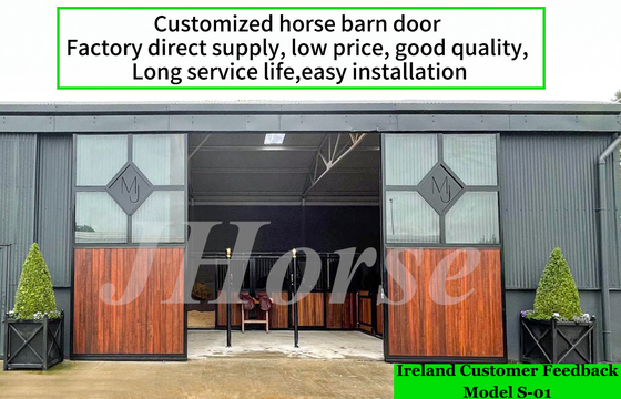 Infilled Bamboo Double Sling Door 4x5m Stall Panels For Horse Barns