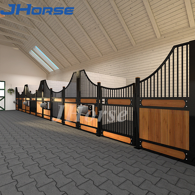 Portable European Horse Stalls Outdoor Hot Dipped Galvanized With Swing Door