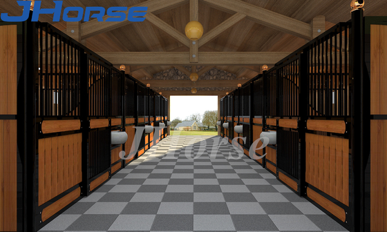 Horse Stable Stall Fronts Door and Side Panels with bamboo wood