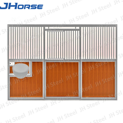 Hot Dip Galvanized European Horse Stalls , Portable Horse Box Stalls Large Size