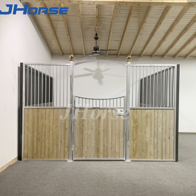Bamboo Wood Board Horse Stall Fronts / Horse Stable Steel Build 10ft