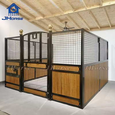 USA Standard Safety Heavy Duty Bamboo Steel Horse Stable Horse Stall Front Panels