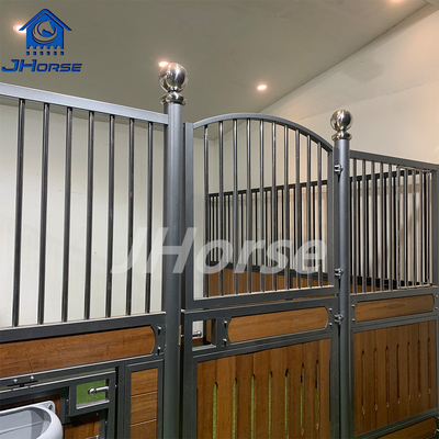 Customizable European Horse Stalls Elegant Swing/Sliding Doors Steel Wood Materials with Powder Coated