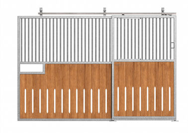 Movable Sliding Horse Stall Doors Hot Dip Galvanized Finish Surface