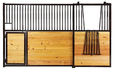Classic Horse Stall Fronts With Divider Solid Back Wall U Channels Connectors