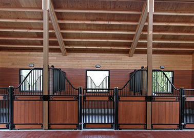 Stable European Horse Stalls Solid Welded 12 Gauge Steel Tubular Frame Construction