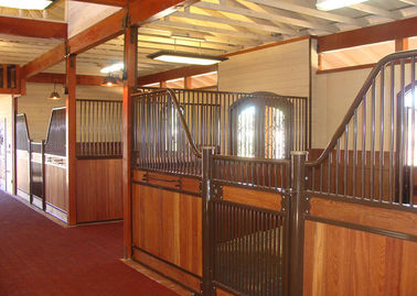 Custom European Horse Stalls Panels Low Stall Front Design Adjustable Latch Plate