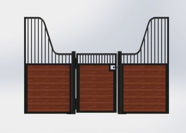 Free Standing European Horse Stalls Sliding Door 2 Horses Small Size