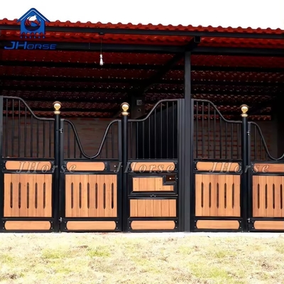 Customizable Steel And Bamboo Horse Stable Stall With Swing Door Or Sliding Door