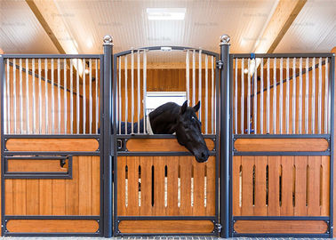 Safety Galvanized Stable Horse Yard Panels /  Horse Stall Panels Inside And Out With Bamboo Board