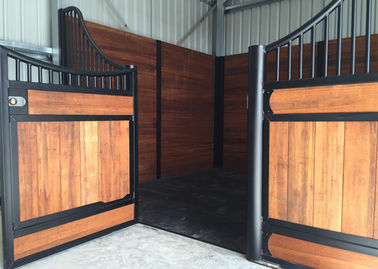 Modular Metal Horse Stalls With Latches And Boarding For Pre Built Horse Barns