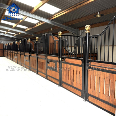 Heavy Duty Powder Coated Horse Stable Box Equipment Equestrian Horse Stall Front With Feeder Window