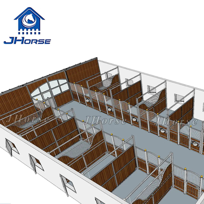Customized Door Size N Type Horse Stalls Front Panels With Window And Barn Door