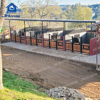 Easy Installation Equestrian Product Prefab Farm Equipment Horse Stall Large Front Door