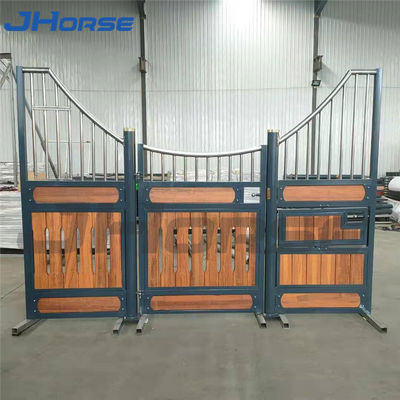 Barn Anthracite Portable Wooden Horse Stable Door 10ft 12ft With Hay Door
