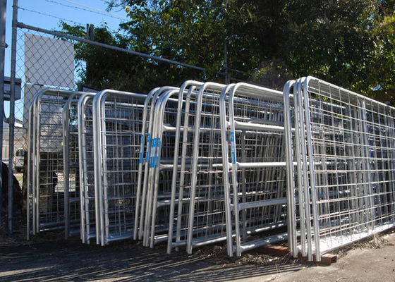 Weather Resistant 10 Ft Metal Farm Gate , Wire Filled Steel Tube Farm Gates